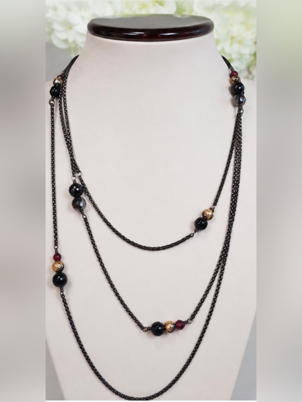David Yurman Black Blackened Silver18k Yg Hematite